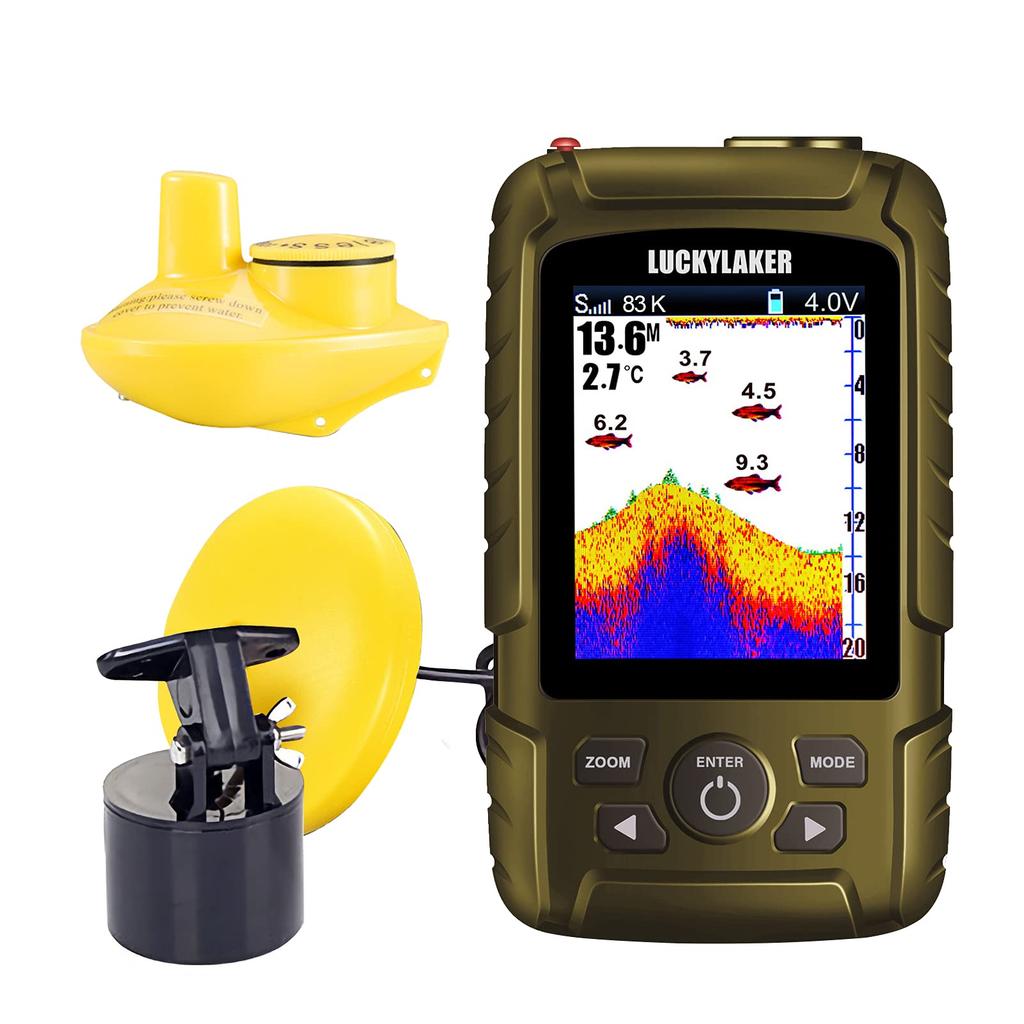 LUCKYLAKER Waterproof Portable Fish Finder for Sea Pier Bass Smelt Wireless Fish Boat Fish Kayak Fish Finder Fishing, Fishing, Fishing, Fishing,