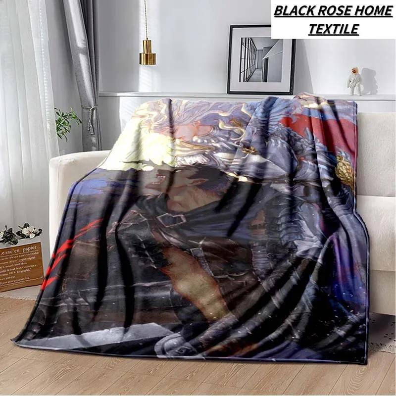 Fashion Art 3D HD Printed Berserk Anime Blanket Family Bedroom Sofa Bed Sheet Plush Sleeping Blanket Camping Warm Cover Blanket