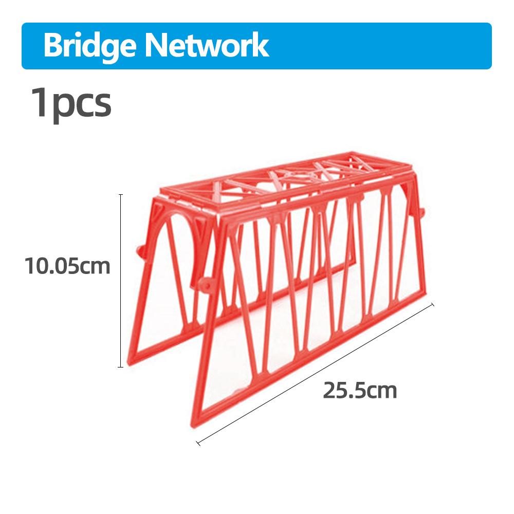 Várias Peças de Pista de Trem de Plástico Acessórios Pista Curva/Reta/Bloco/Ponte Brinquedos Presentes para Meninos