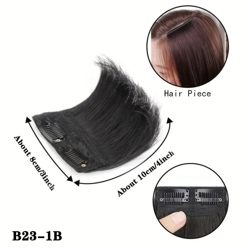 MERISIHAIR Synthetic Short Straight Hair Pieces Hair Extension Smooth And Fluffy Clip-In Hair Increase Hair Volume For Women Hair Accessories
