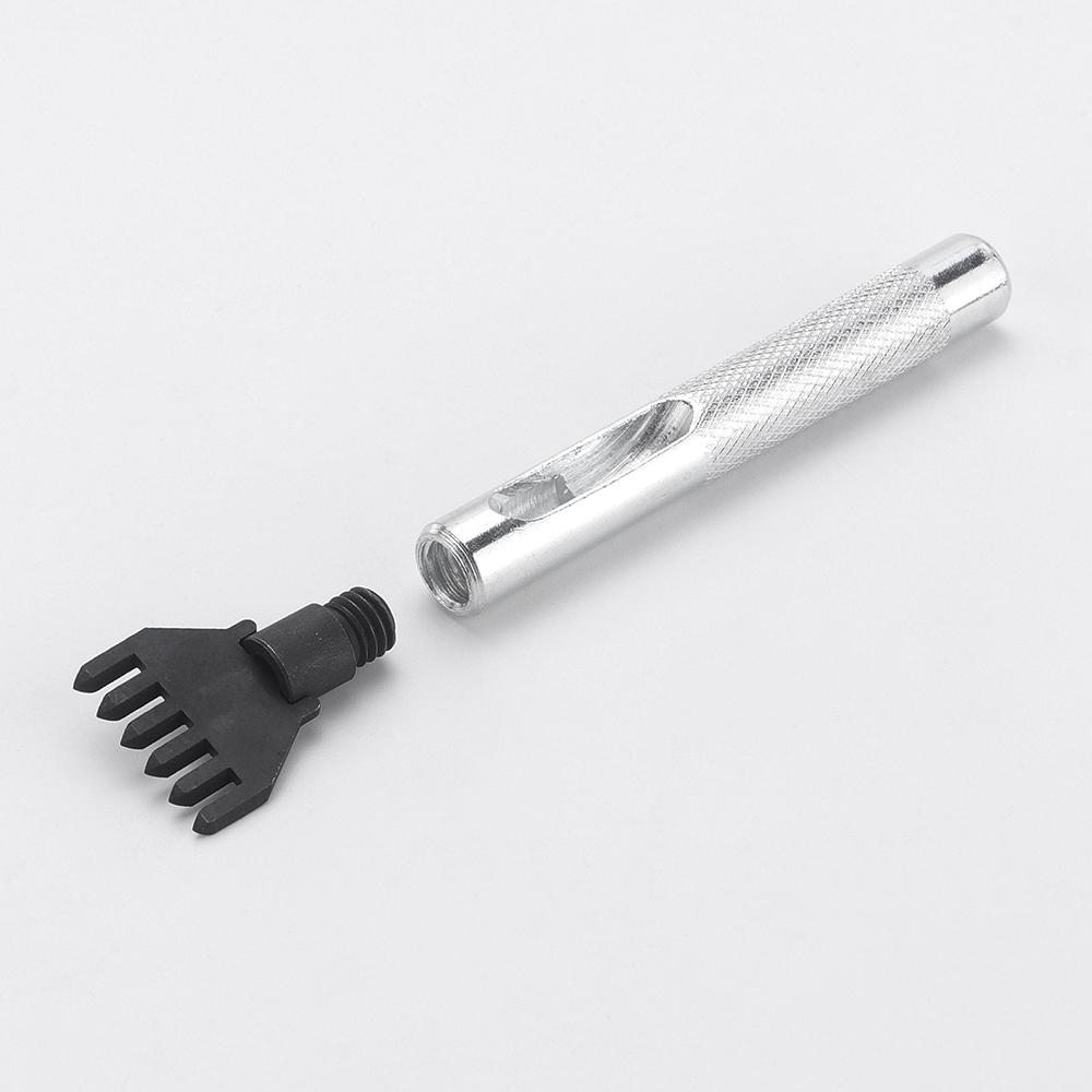 1set leather punching cut tool with interchangeable multiple teeth heads, multifunctional DIY leather handicraft stamping tool