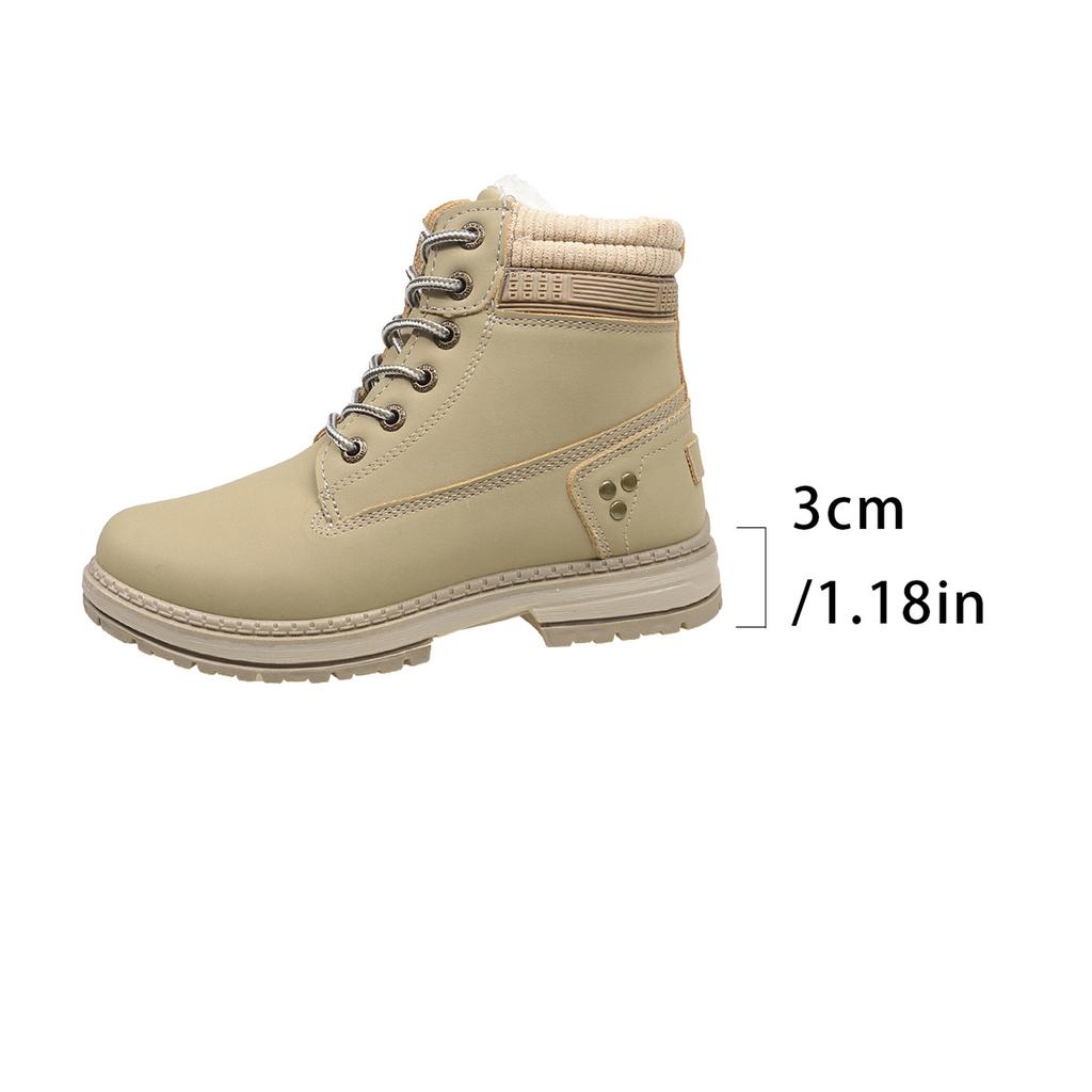 Autumn and winter new pink Martin boots for women, casual shoe size pu leather women's short boots versatile women's shoes