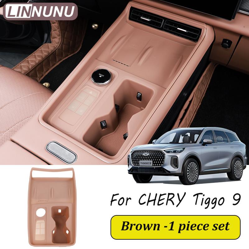 LINNUNU Pentru Chery Chirey Tiggo 9 2025 Accesorii Auto Panou de Control Schimbător de Viteze Interior Capac Decorativ Autocolant Pad Silicon