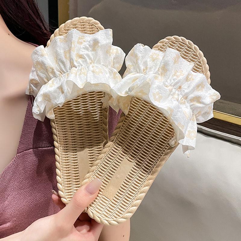 

Fashion Outside on Beach Woman Slippers Flat Sandals Flowers Shoes for Women Clappers New Style Slides Sale 2025 Luxury Collection Shoe 36-37