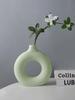 1PC -Ceramic Vase, Round Matte Vase, Minimalist Nordic Bohemian Vase, Home Decoration
