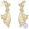 WUIHA Vintage 100% 925 Sterling Silver VVS1 D Color Real GRA Moissanite Diamonds Gemstone Drop Dangle Earrings Fine Jewelry