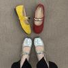 French Evening Wind Single Shoes Women's 2025 Spring New Flat-bottomed Mary Jane Women's Shoes Soft-soled Skirts Gentle Doudou Shoes