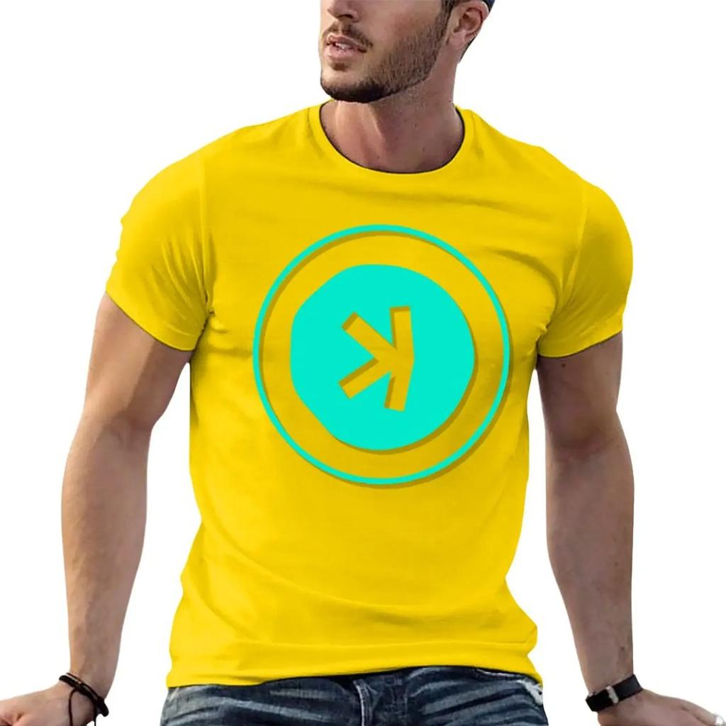 2024 summer t shirt KASPA Coin T-shirt edition korean fashion plain black short sleeves pure cotton tops streetwear