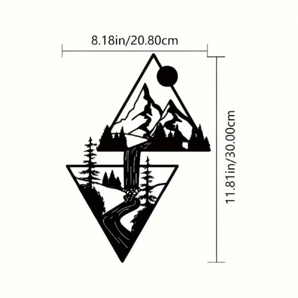 Berg Metall Wandkunst Rustikale Landschaftsskulptur Wohnzimmer Dekor Geschenk