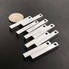 ABBECIAO 12PCS Aluminum 3D Rectangle Stamping Blanks - 1 1/2" x 1/4" Solid Bar Pendants for Necklace Keychain Making