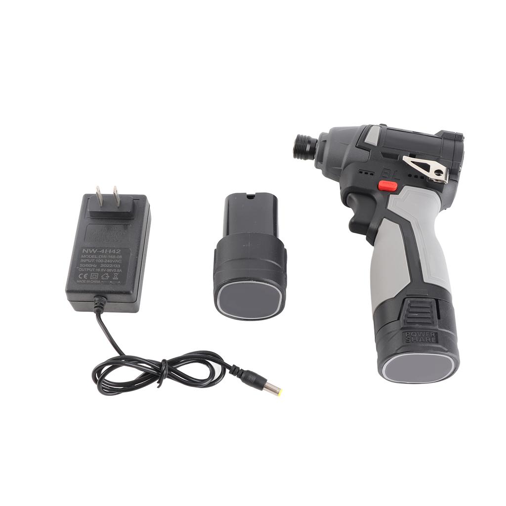 16.8V Brushless Electric Screwdriver Set Rechargeable Cordless Electric Power Screwdriver Set With3450RPM Speed and 140Nm