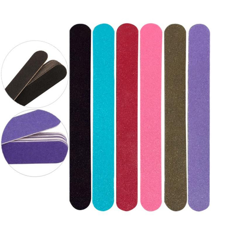 10Pcs Home Beauty Salon Double-Sided Disposable Nail File Emery Shaping Board