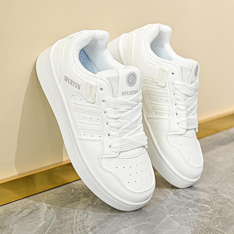 

Спортивная обувь на толстой подошве для мужчин Черно-белая Повседневная обувь для бега для женщин Резиновая обувь для официальной одежды 2025 Деним 35 белый