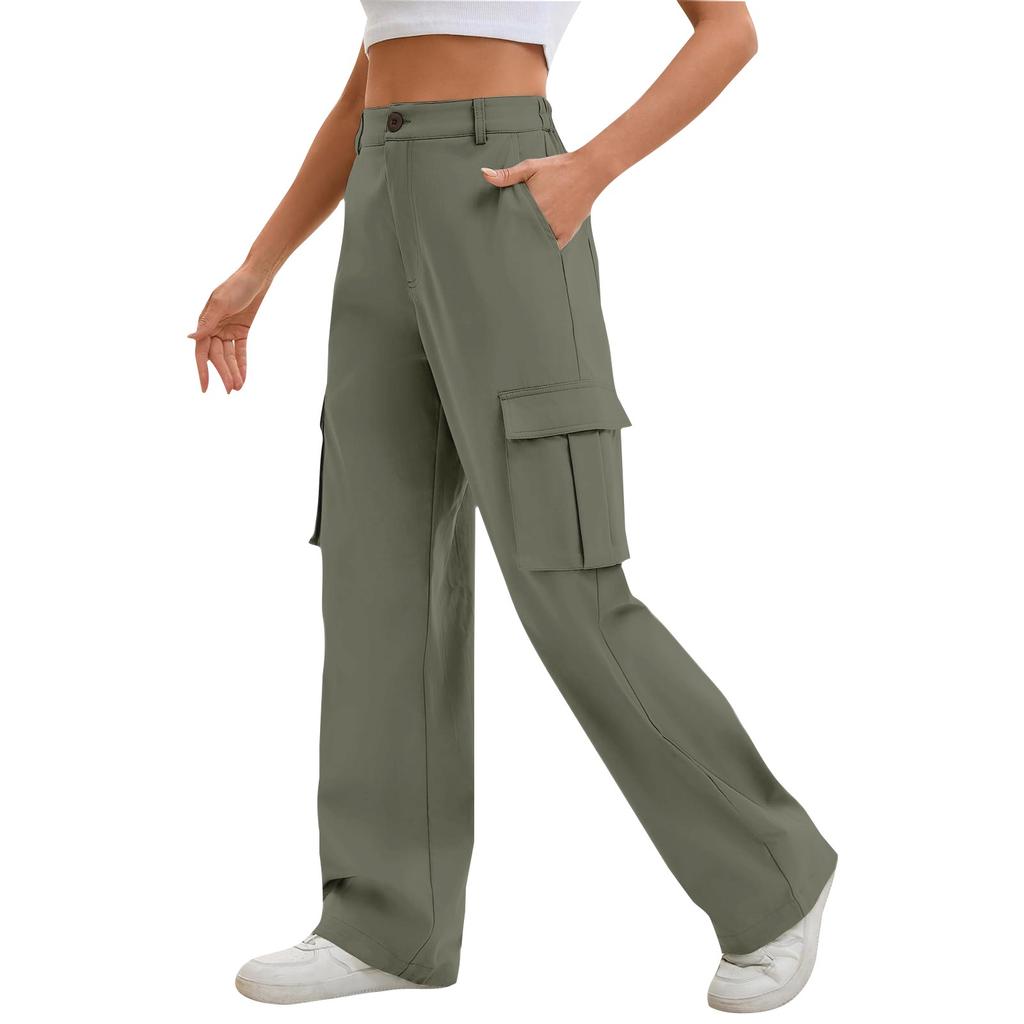 Cargo Pants For Women High Waisted Wide Leg Casual Pants Streetwear Trousers With  Pockets