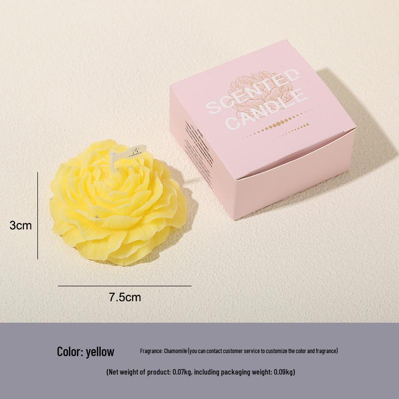 Creative Peony Scented Flower-Shaped Candle - Gift for Mother's Day & Women's Day