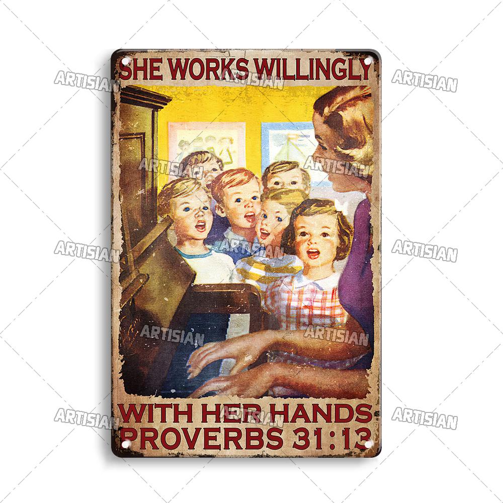 Artisian Job Metal Sign Vintage Teacher Tin Poster Hobby Decorative Plate Wall Decor Garage Bar Pub Club Hotel Cafe Kitchen Home