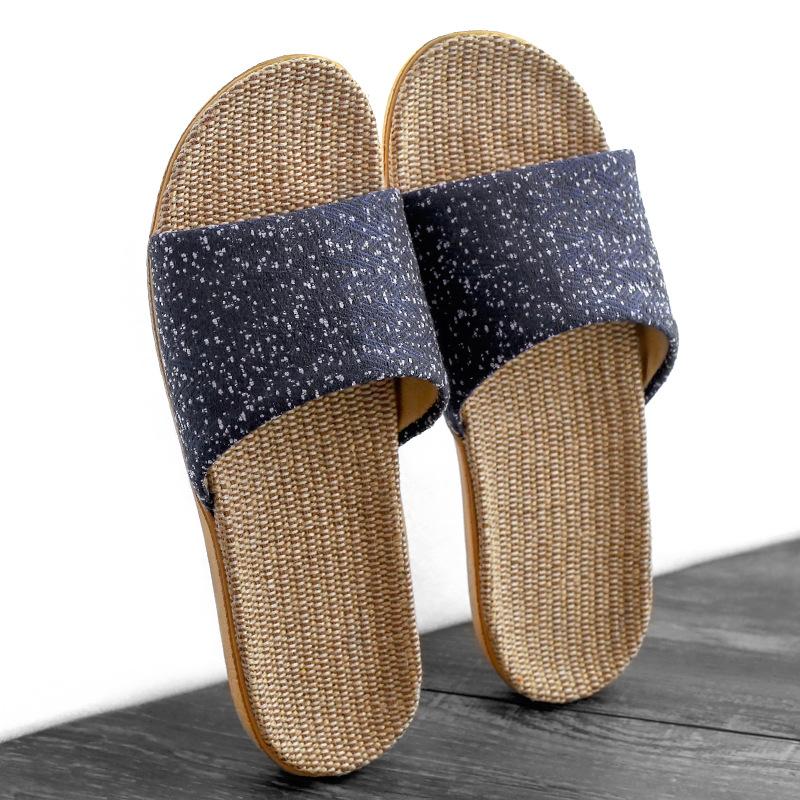 Uerkang new home cool slippers, home indoor non-slip linen slippers men's and women's slippers direct sales