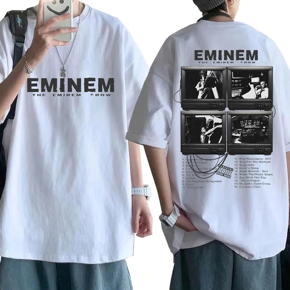 Rapper Eminem Musikalbum T-Shirt Welttournee Geschenk für Fan T-Shirt Männer Frauen Baumwolle Kurzarm Baumwoll-T-Shirt Tee Kleidung Oberteile