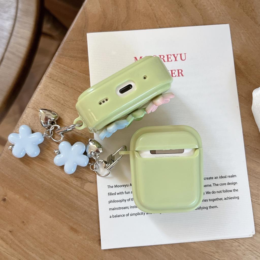 Korean Three-dimensional Flower Pendant for AirPods 1 /1 Protective Case Pro1 Wireless Bluetooth 1/1st Generation Earphone Case