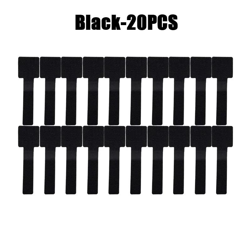 Nye Gjenbrukbare Kabelbånd Borrelåsbånd Selvklebende Strømledning Kabelholder Justerbar Ledningsoppbevaring Skrivebord Organiseringsverktøy