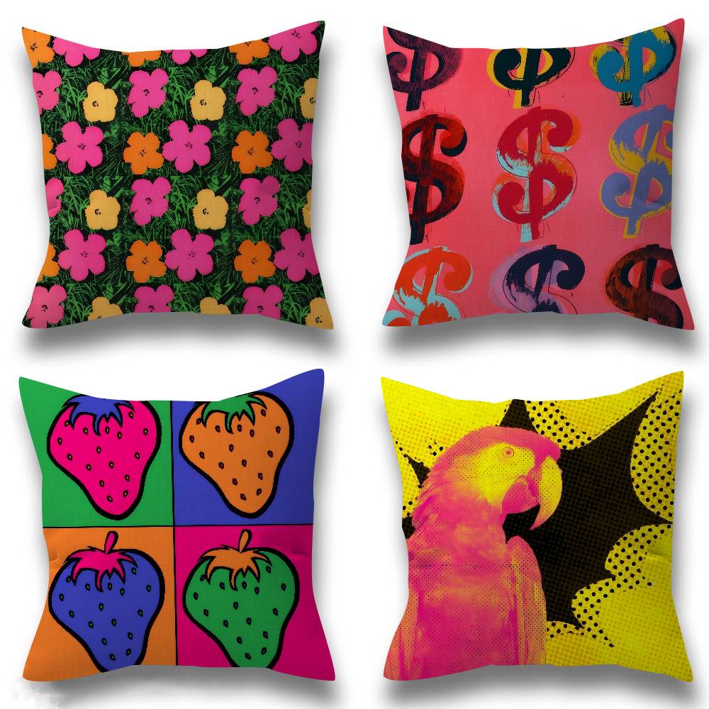 AAndy WWarhol Art Cushion Cover Car Throw Pillow Case For Sofa Car Christmas Gift