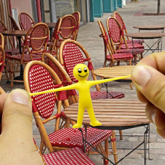 5 Stück Kreative TPR Elastische Stressabbau Ausdruck Quetschpuppe Ziehpuppe für Zuhause