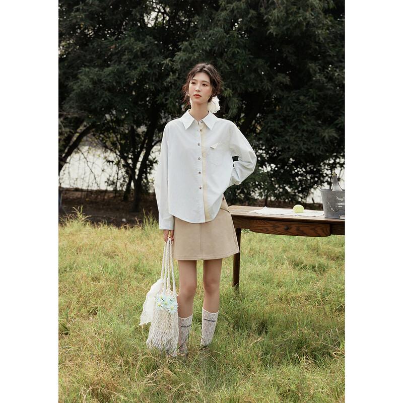 Women s Pure Cotton Colorblock Striped Shirt M