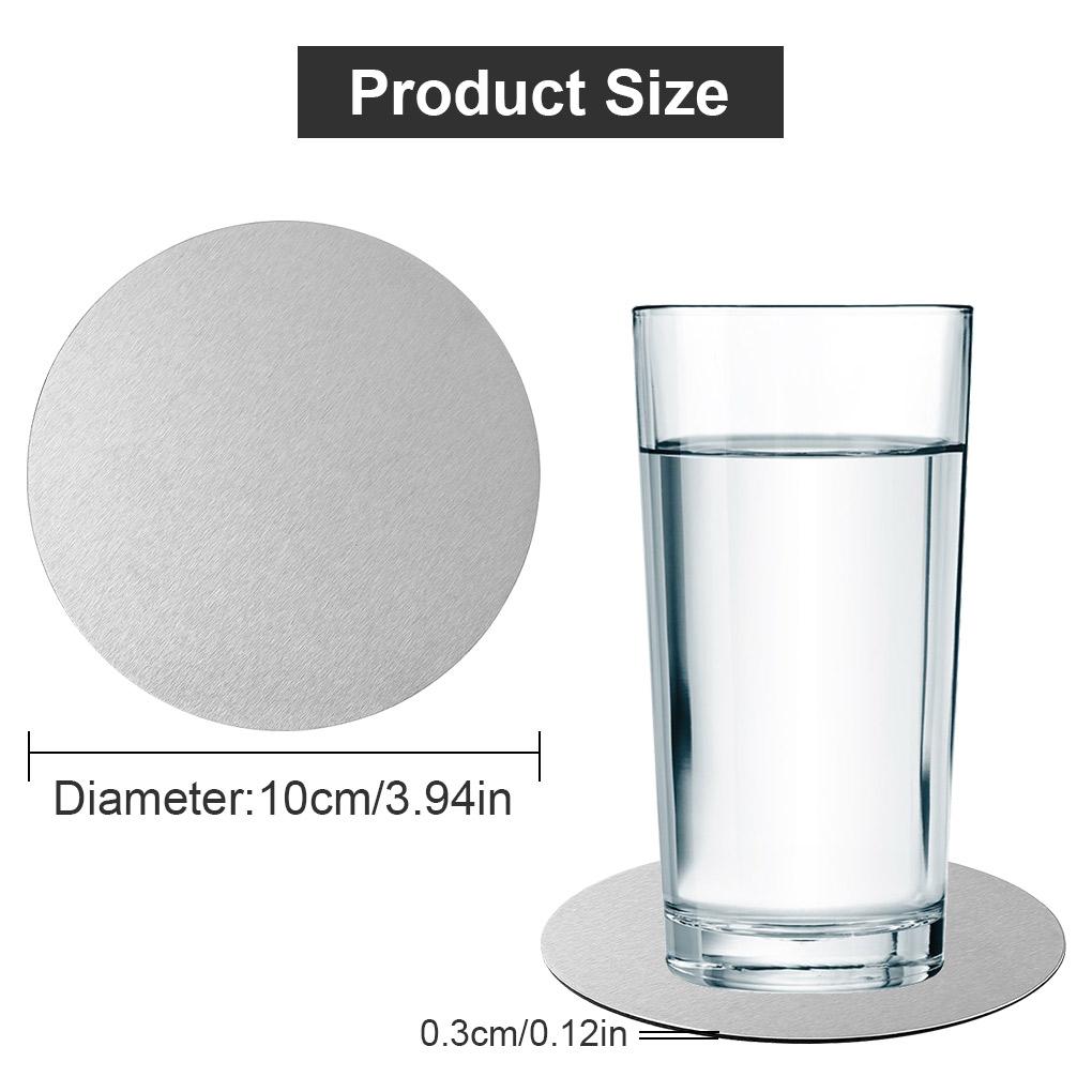 Set di Supporti per Sottobicchieri 6 Pezzi Supporto per Tazza in Acciaio Inossidabile Tappetino Antiscivolo Termoisolante per Ciotola