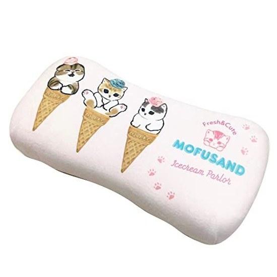 MORIPiLO low rebound cushion lumbar pillow Mofu Sand Ice Nyan (mini relaxation pillow) skin-friendly fluffy texture goods stuffed animal nap pink