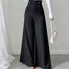 Women's Double-breasted High-waisted Wide-leg Pants Color Slimming Drape Straight Pants