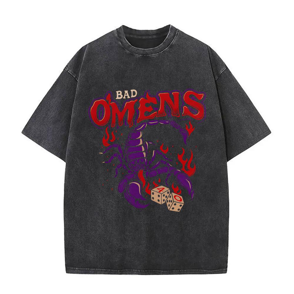 Washed Vintage Rock Band Bad Omens Graphic Tshirt Do You Feel Love Tour 2026 T Shirt Men Women Casual Oversized Cotton Tshirts