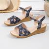 Sandals women's 2025 new summer wedge heel fashion comfortable sandals women's casual flat one-word buckle sandals