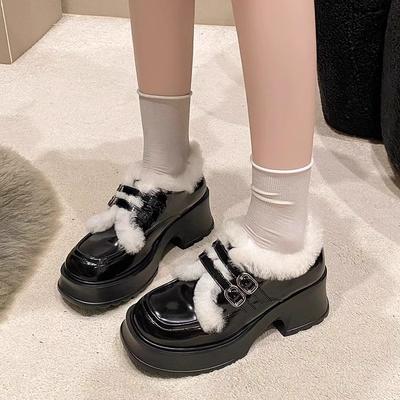 Samt-Schneestiefel mit dicker Sohle, neu, gutaussehend, Samt, vielseitig, riesig, bequem, Retro, Damen-Baumwollschuhe