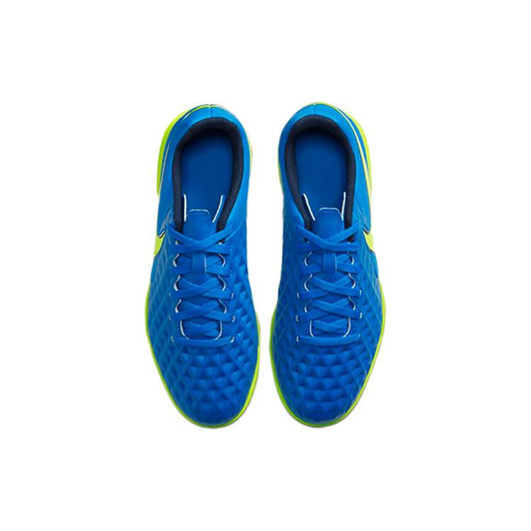 Nike Jr. Legend 8 Club TF Rutschfest Abriebfest Niedrig geschnitten Kinder Fußballschuhe Blau Grün Kinder AT5883-474