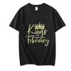 Men's Brand T-shirts Kings Are Born In August Tshirts Birthday King Tops Kings Are Born In Jan To Dec Tees Birthday Party Shirts