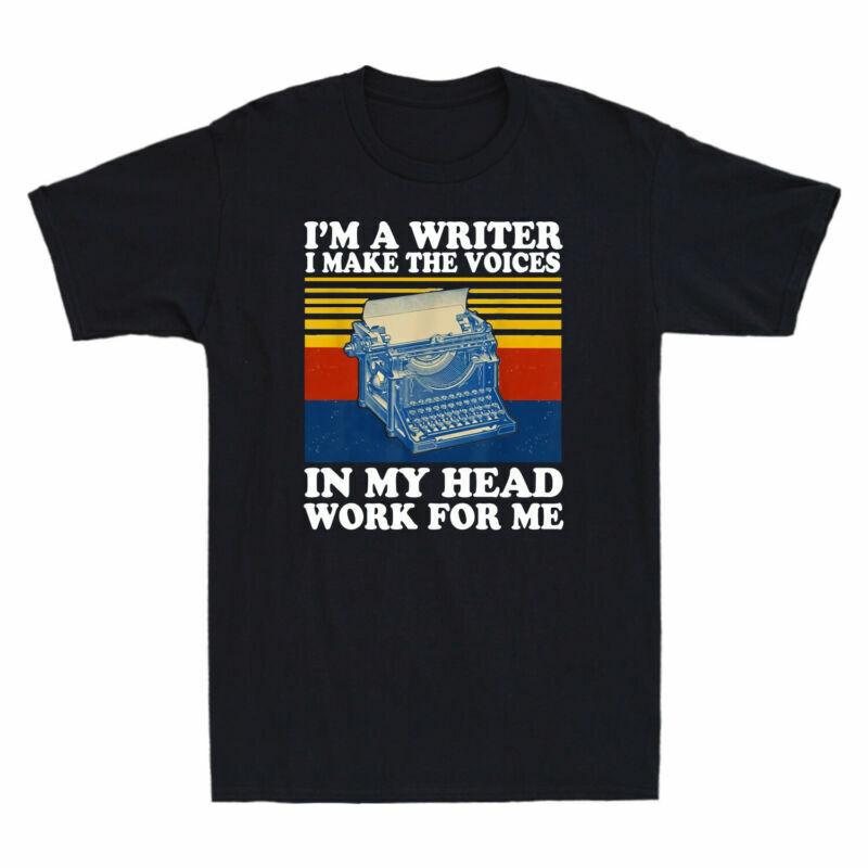 Unisex For Me I Head Voices Writer A Work Black Make Tshirt Vintage Im The In My S
