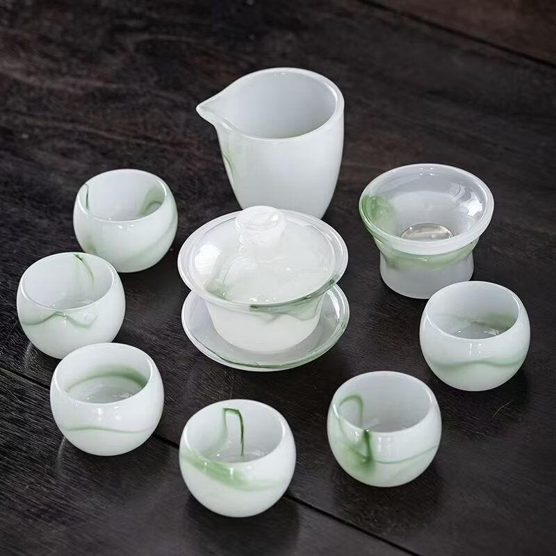 Handun Chinese Liuli Tea Set with Drainage