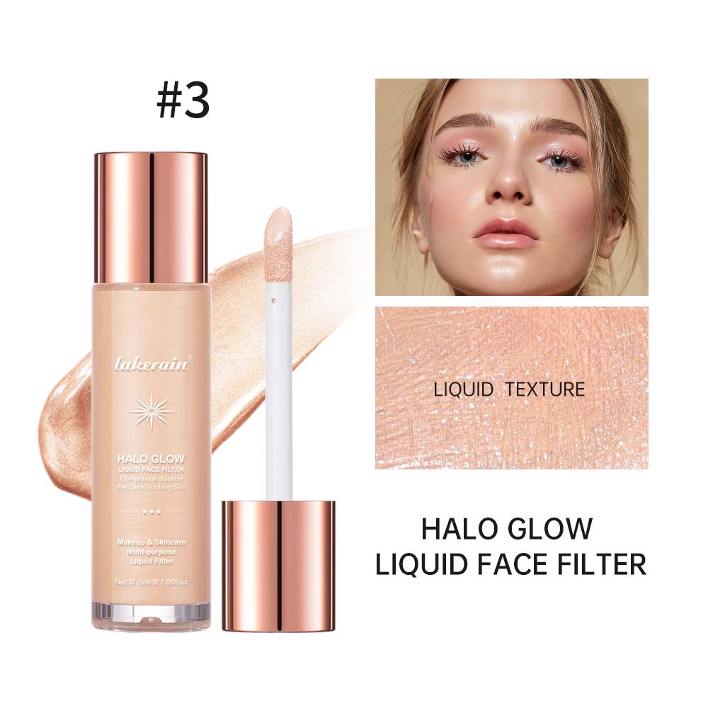 Lakerain Halo Glow Liquid Filter Complexion Booster for A Glowing Look Infused with Hyaluronic Acid Liquid Highlighter Powder
