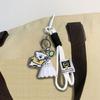 Badminton Pendant Acrylic Key Rings Decoration Bag Cartoon Dog Badminton Key Chain Small Keychain Hanging Pendants
