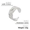 Titanium Steel Cut Banana Leaf Open Ring Fashion Versatile Jewelry Accessory