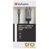 Verbatim Adapter Usb-C - Hdmi 4K 1.5M    Aluminiowy/Aluminum 49144