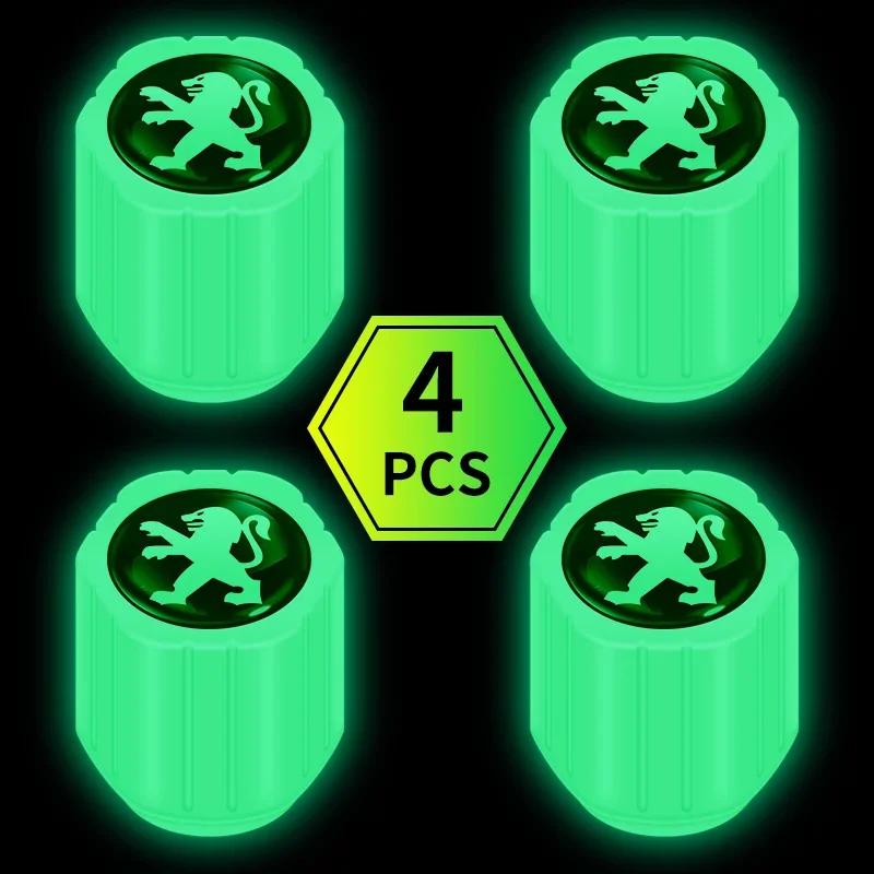 

Car Sticker 2025 Hot 4pcs Car Logo Universal Luminous Tire Valve Cap For Peugeot 5008 MK1 MK2 MPV 2009-2019 Rétroviseur De Voitu