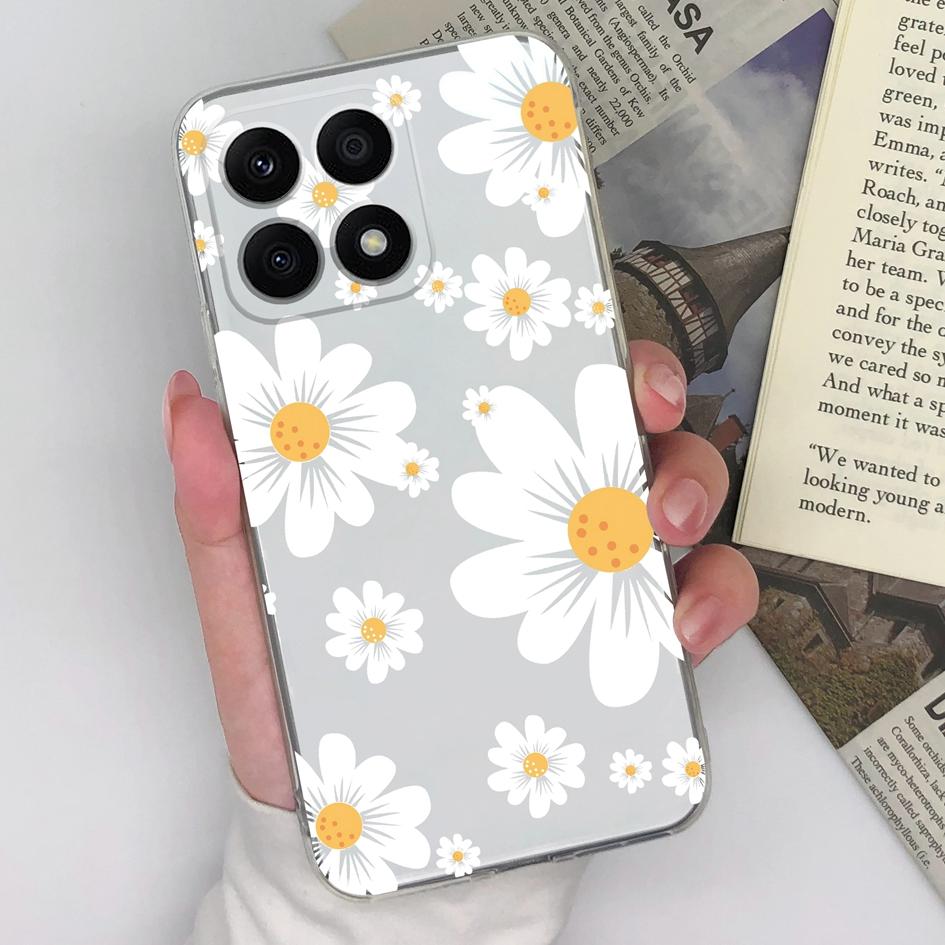 Telefonfodral För Honor Magic5 Pro 9S 9X Pro 20S 30S X8a X7a 8A Pro Bakstycke Fjärilsblomma Transparent Stötsäker Mjuk Silikon För Honor Bumper