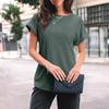 Women's 2025 Short Sleeve Crew Neck T Shirt Casual Loose Ribbed Knit Pullover Sweater Tops Summer Spring Outfits Gifts