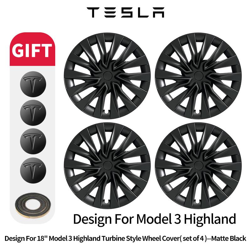 

4PCS 18 Inch Wheel Cover Design for Tesla Model 3 Highland (2023-2026) Hub Cap Replacement Automobile Hubcap Full Rim Wheel Cove Tesla&2023-2026&Model3 Highland 18in