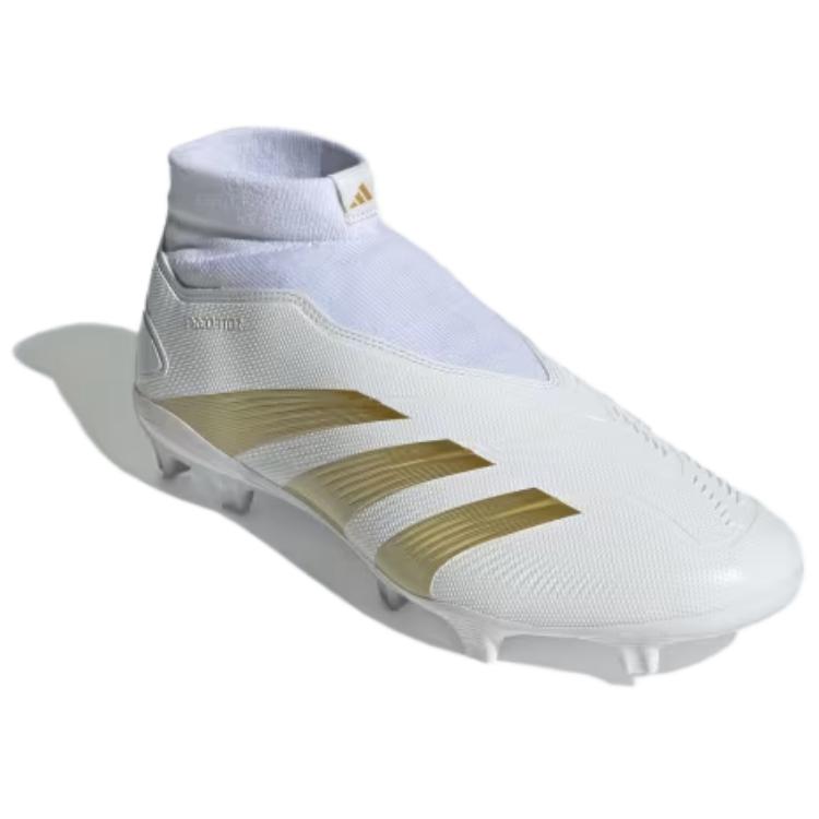 Adidas Predator League Laceless FG Day Spark Pack Unisex Sneakers White Cloud-White Gold-Metallic IF6332