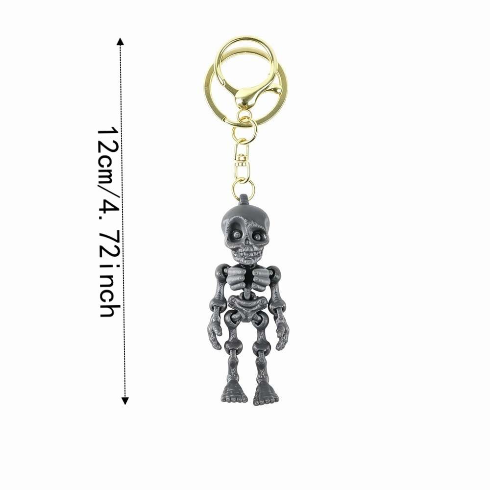 Articulated Joints Articulated Skeleton Key Ring 3D Printing Skull Bag Pendant  Car Keys