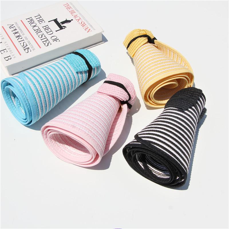 Women's Summer Hat Large Brim Foldable Breathable Empty Top Sun Hat Beach Accessories Outdoor Casual Sunshade Sunhat Visor New