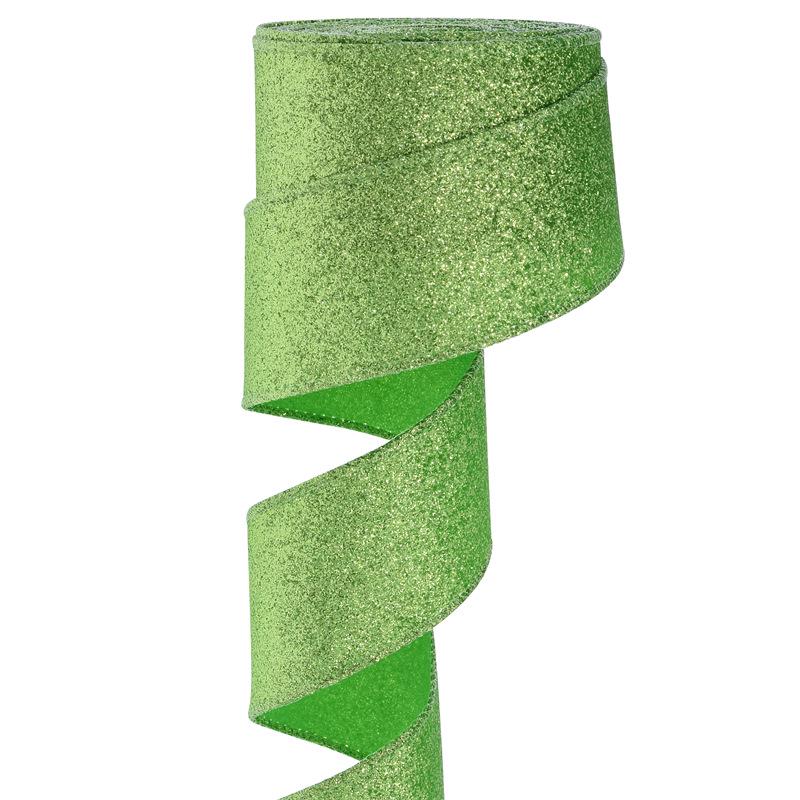 European & American Christmas Tree Decoration: Handmade Shiny Ribbon Flowers, Bows & Blue Iridescent Streamers