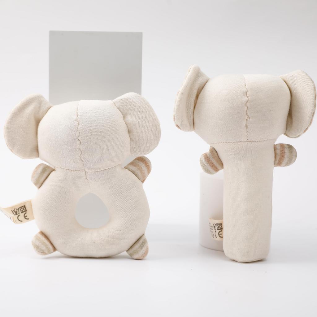 Shinse Rattle Plush Baby Toy Rattle Ring Stick Cute Cloth Toy 3 Months and Up Organic Cotton Popular Baby Gift Educational Toy Newborn Children Babies
